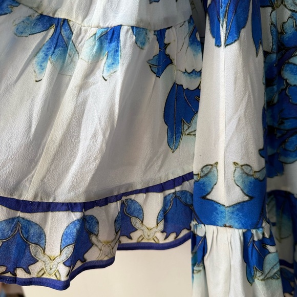 Camilla Blue and White Floral Blouse - Picture 6 of 9